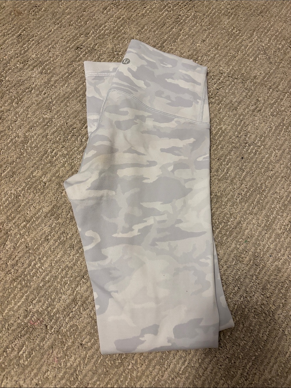 Lululemon Light Gray Camo Leggings 25”